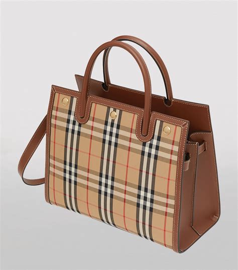 burberry check-embossed leather bag|Burberry small vintage check bag.